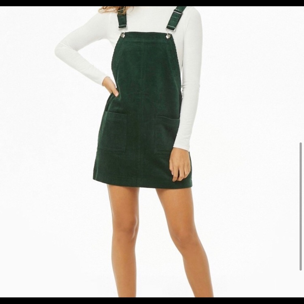 Forever 21 Corduroy Mini Overall Dress